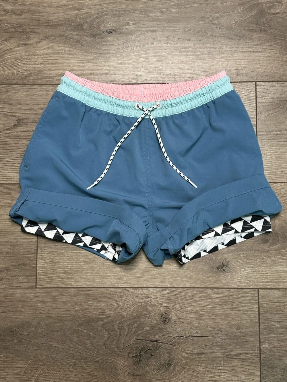 Chubbies 5.5” Gravel Roads Swim Trunks Boxer Liner Blue Size Small